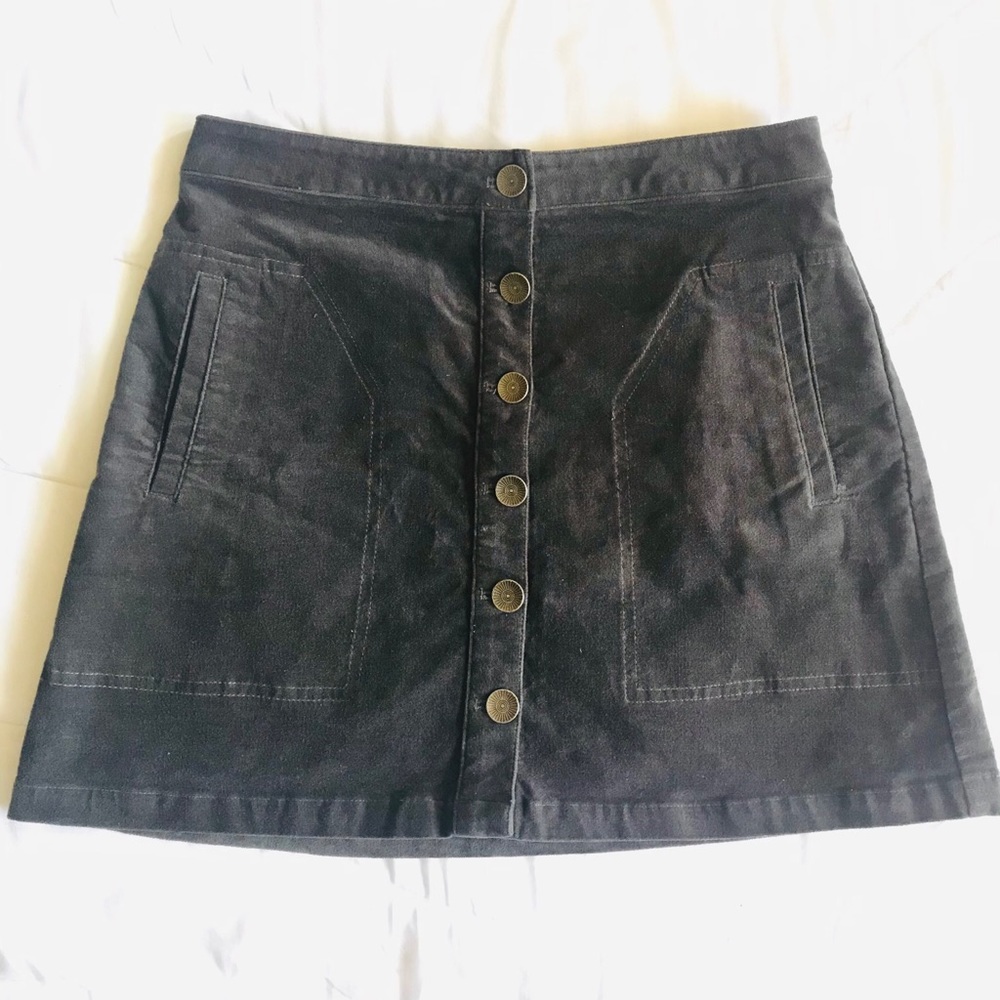 Forever 21 gray faux suede high waisted Skirt